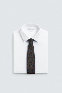 CORBATA JACQUARD GEOM?TRICO 100% SEDA / Marr?n - Zara фото 4