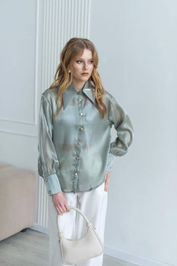 Блузка Стилва (оливковый) - Nadi bordo фото 5