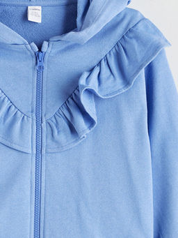 Kap??onlu Fermuarl? K?z ?ocuk Sweatshirt
