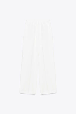 WIDE-LEG TROUSERS WITH ELASTIC WAIST - Zara фото 7