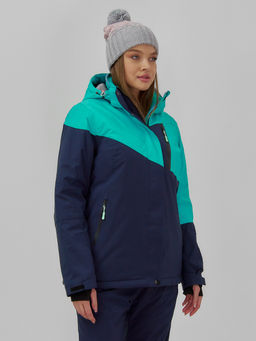 Горнолыжный костюм женский зимний бирюзового цвета 0707Br - Chunmai фото 14