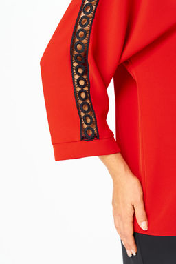Блуза Rumoda 2274 красный дл. р.  фото 3