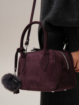 Замшевая сумка Polly DBR 31348 сливовый  фото 3