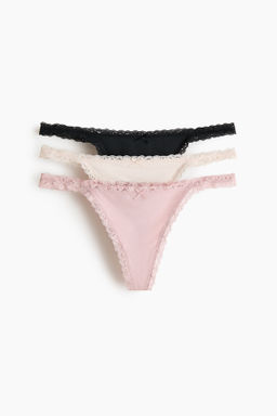 Pack de 3 bragas thong de microfibra