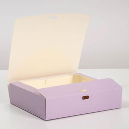 Коробка складная Лавандовая, 20 х 18 х 5 см, БЕЗ ЛЕНТЫ - Дарите счастье фото 2