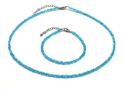 Чокер на шею и браслет из циркона огранка 3мм цв.бордовый, 39см, 17см - Радуга камня фото 8