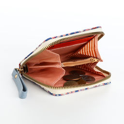 Кошелёк женский на молнии с ремешком, синий