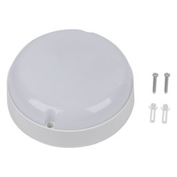 ULW-Q243 12W/4000К/NL SENSOR IP65 WHITE Светильник светодиодный влагозащищенный, с датчиком освещенности и движения. Дежурный/основной режимы. Круг. Белый свет(4000K). Диаметр 135мм. Белый. ТМ Volpe