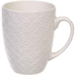 Цена за 3 шт. Кружка керамическая 450мл "Белая" ромбы
