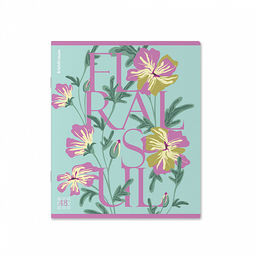 Цена за 5 шт. Тетрадь общая ученическая ErichKrause Floral Soul, 48 листов, клетка, ламинация soft-touch+выборочный УФ-лак_MIX-PACK  фото 5