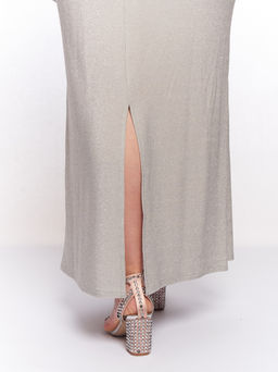 Серое платье с люрексом PP51727GRY24 - Артесса фото 5