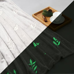 Плед светящийся в темноте Этель. Twigs 200?220 см,100% п/э, корал-флис, 220 г/м?