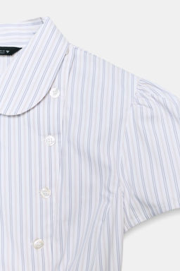 CAMISA POPEL?N RAYAS / Gris / Beige - Zara фото 9