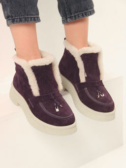 Ботинки EDART 307.florida be.сливовая замша/мех - Ed'art фото 14