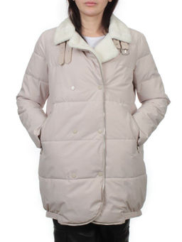 S24-236 BEIGE Куртка демисезонная женская (100 гр. холлофайбер) - Fashion фото 3