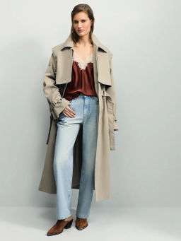 Джинсы straight с высокой посадкой регулярной длины / Zarina  фото 6