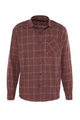 TRENDYOL MAN Bordo Regular Fit Tek Cepli K?sl?k Oduncu Kareli Gomlek TMNAW21GO0422 - Trendyolmilla фото 6