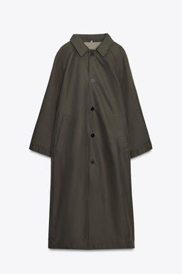 ZW COLLECTION LIMITED EDITION REVERSIBLE TRENCH COAT WITH FAUX FUR COLLAR - Zara фото 5