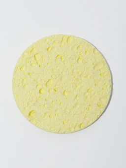Цена за 2 шт. Спонж для умывания, d=8 см, жёлтый - Queen fair фото 2
