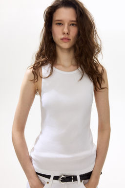 Camiseta sin mangas en canal? de mezcla de seda - H&m фото 6
