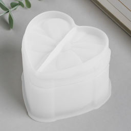 Молд силикононовый «Шкатулка - бантик сердце» с крышкой 8,4 х 9,7 х 6,7 см