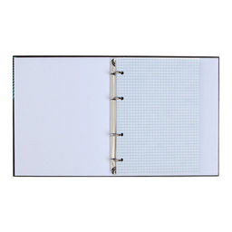 Тетрадь на кольцах, в клетку, 160 листов Графика на черном, обложка 7БЦ, без вырубки под кольца, блок офсет - Calligrata фото 4