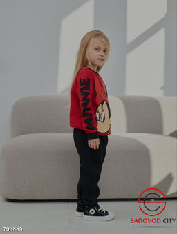 Костюм двойка для девочки из 3х-нитки хлопка с начесом - Bruno фото 7