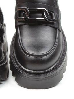 03-C1817-1 BLACK Лоферы женские (натуральная кожа)