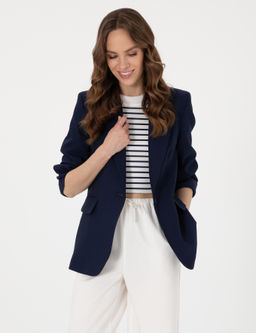 Lacivert Slim Fit Ceket