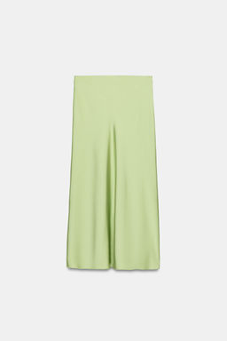 FALDA MIDI SATINADA / Verde manzana - Zara фото 7