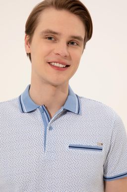 Мужская темно-синяя футболка с воротником поло - U.s. polo assn фото 2