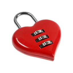 Замок навесной кодовый ТУНДРА Сердце, красный