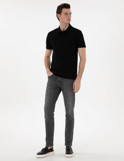 Siyah Slim Fit K_vr_lmaz Polo Yaka Basic Ti__rt - Pierre cardin фото 4