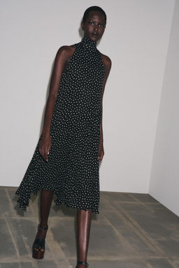 ZW COLLECTION HALTER POLKA DOT DRESS - Zara фото 15