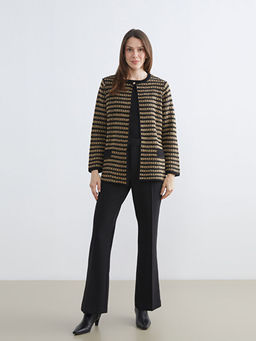 Bisiklet Yaka ?izgili Kad?n Triko H?rka