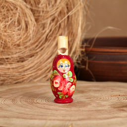 Свисток расписной Матрешка, 7,5 см , дерево, микс