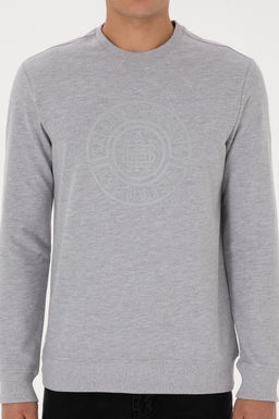 Erkek Gri Melanj Sweatshirt - U.s. polo assn фото 6