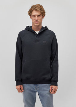 Kapusonlu Antrasit Sweatshirt - Mavi фото 3