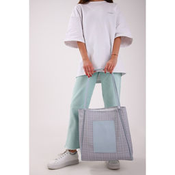 Сумка - шопер с нашивкой NAZAMOK серый, 40387 см  фото 11