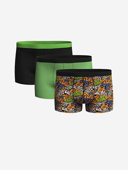 Standart Kal?p Pamuklu Esnek Erkek Boxer 3l?