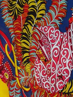 в составе ШЕРСТЬ Большой, яркий платок - Tantino фото 3