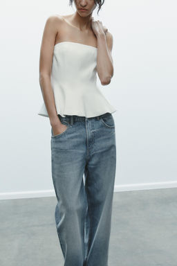PEPLUM BANDEAU TOP