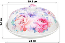 Блинница 23*23*9,5 см "Акварель" фарфор NEW BONE CHINA
