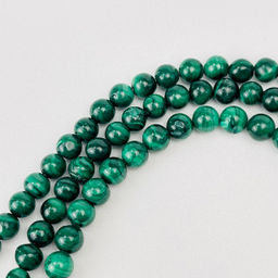 Бусины для украшений из Малахита (65 бусин) 40 см