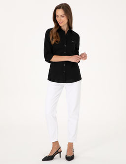 Siyah Slim Fit Uzun Kollu G_mlek
