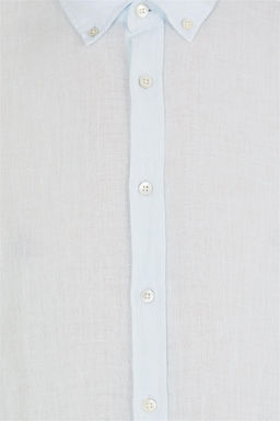 Мужская светло -голубая рубашка с коротким рукавом в корзине - U.s. polo assn фото 6