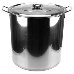 "Цилиндр" Кастрюля из нержавеющей стали 30л, д36см, h38см, крышка и ручки металлические, без теплораспределительного дна (Китай) ДОПУСКАЮТСЯ: на корпусе незначительные потертости внутри и снаружи. Товар возврату и обмену не подлежит.