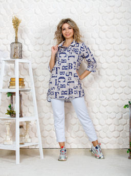 445 Туника "Буквы на песочном"