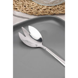 Вилка для салата из нержавеющей стали Magistro «Дабл», длина 19.7 см, на подвесе, цвет серебряный