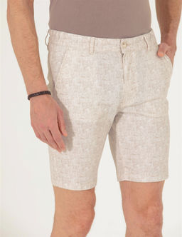 Bej Slim Fit Bermuda _ort - Pierre cardin фото 6